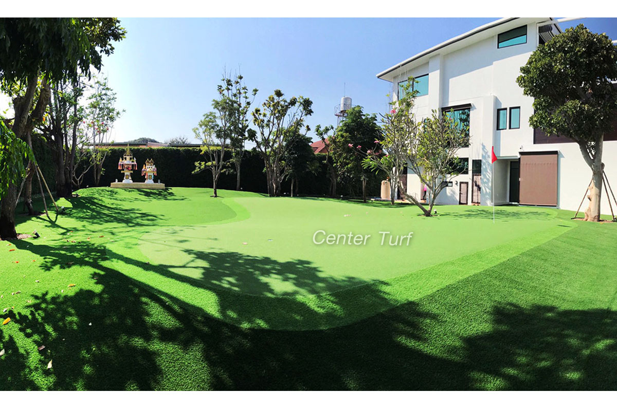 งานติดตั้ง Putting Green หญ้าเทียม