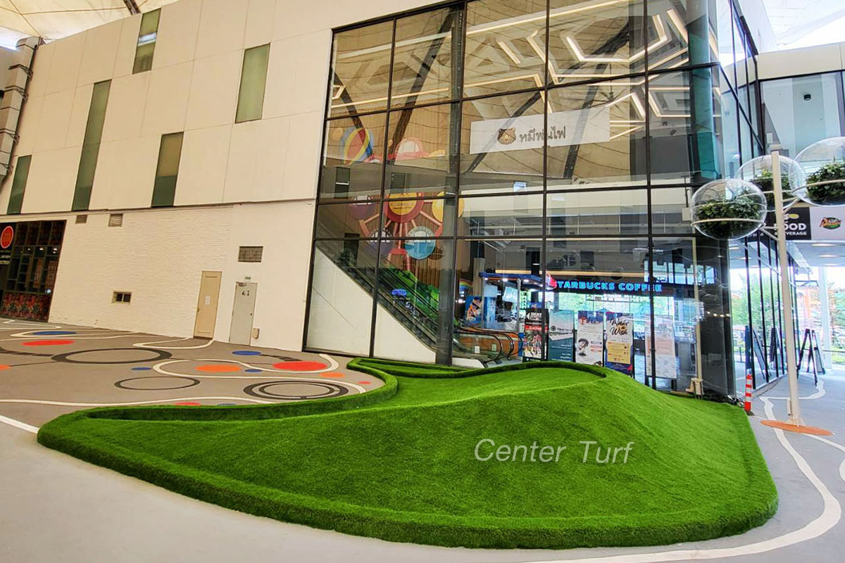 ติดตั้งหญ้าเทียมลานกิจกรรม @โครงการเพลินนารี่ มอลล์ วัชรพล