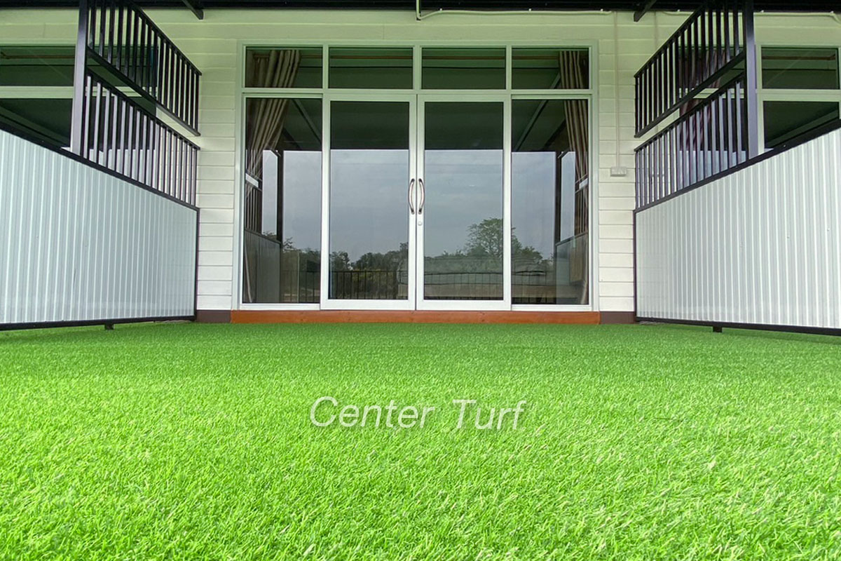 งานติดตั้งหญ้าเทียมตกแต่งสถานที่ @การันตีรีสอร์ต จ.กาญจนบุรี