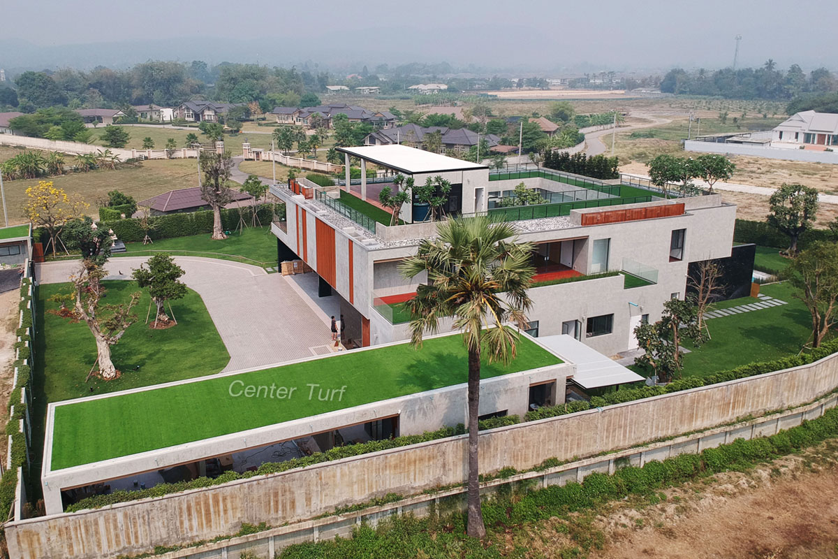 จัดสวนหญ้าเทียม ดาดฟ้า หลังคา ระเบียง ให้บ้านดูโมเดิร์น