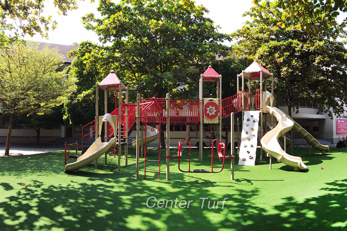 หญ้าเทียมสนามเด็กเล่น โรงเรียนดาราวิทยาลัย