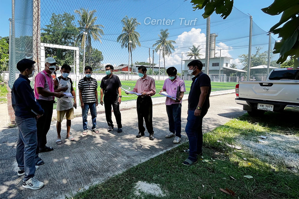 งานสนามฟุตบอลหญ้าเทียม เทศบาลตำบลป่าแดด จ.เชียงใหม่
