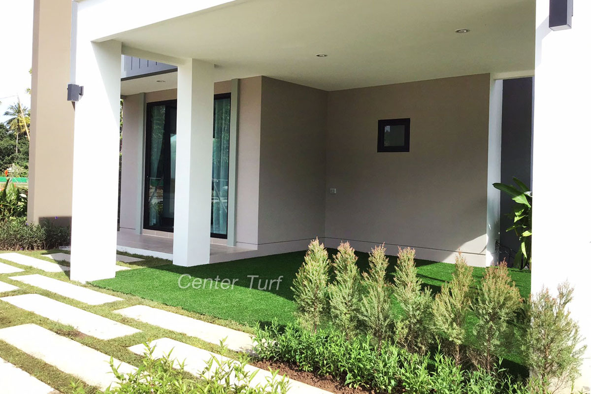 ติดตั้งหญ้าเทียม โครงการอรสิริน บีลีฟ @แม่โจ้