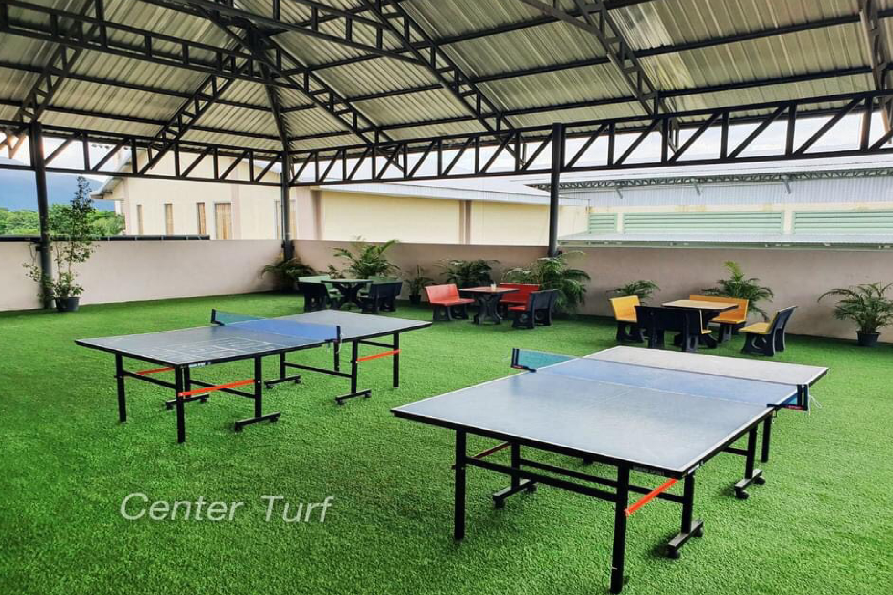 ติดตั้งหญ้าเทียมลานเอนกประสงค์