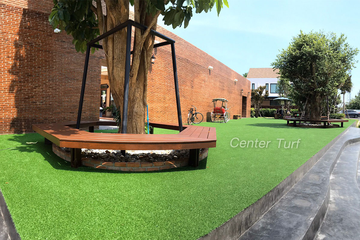 หญ้าเทียมตกแต่งรีสอร์ท