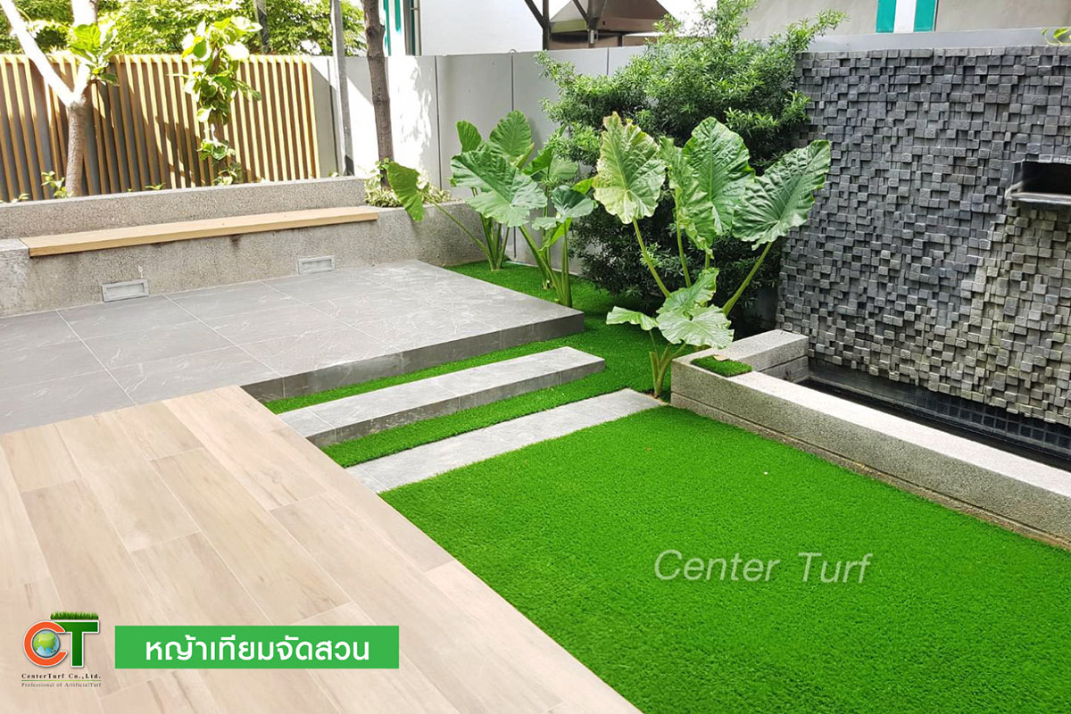 งานจัดสวนหญ้าเทียม @โครงการ BAAN 365 RAMA3