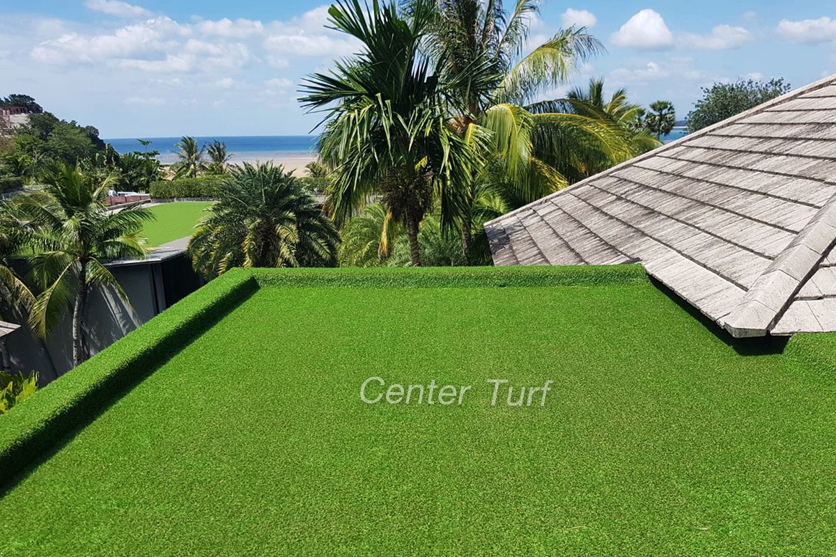 ผลงานการติดตั้งหญ้าเทียมบนหลังคา ปรับทัศนียภาพให้สวยงามในทุกองศา