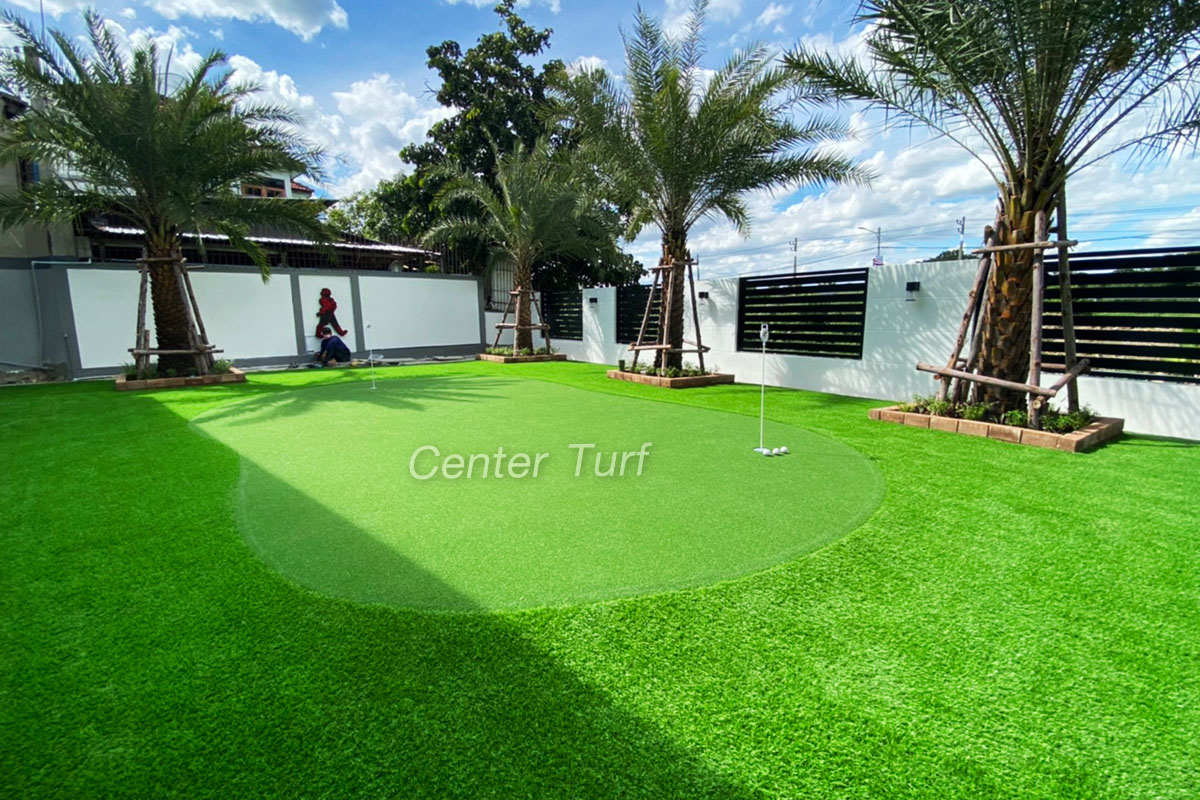 ติดตั้ง Putting Green หญ้าเทียม @บ้านพักส่วนตัวลูกค้า จ.นครปฐม