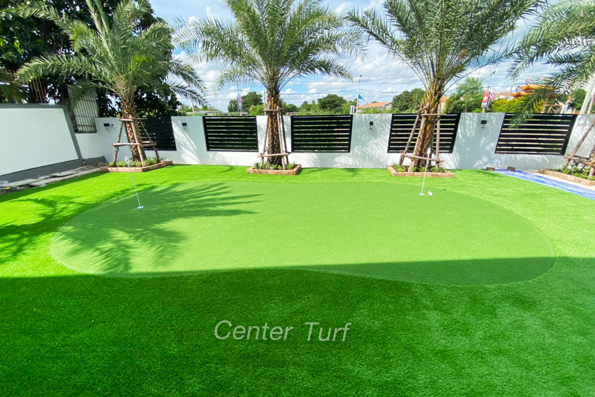 ติดตั้ง Putting Green หญ้าเทียม @บ้านพักส่วนตัวลูกค้า จ.นครปฐม