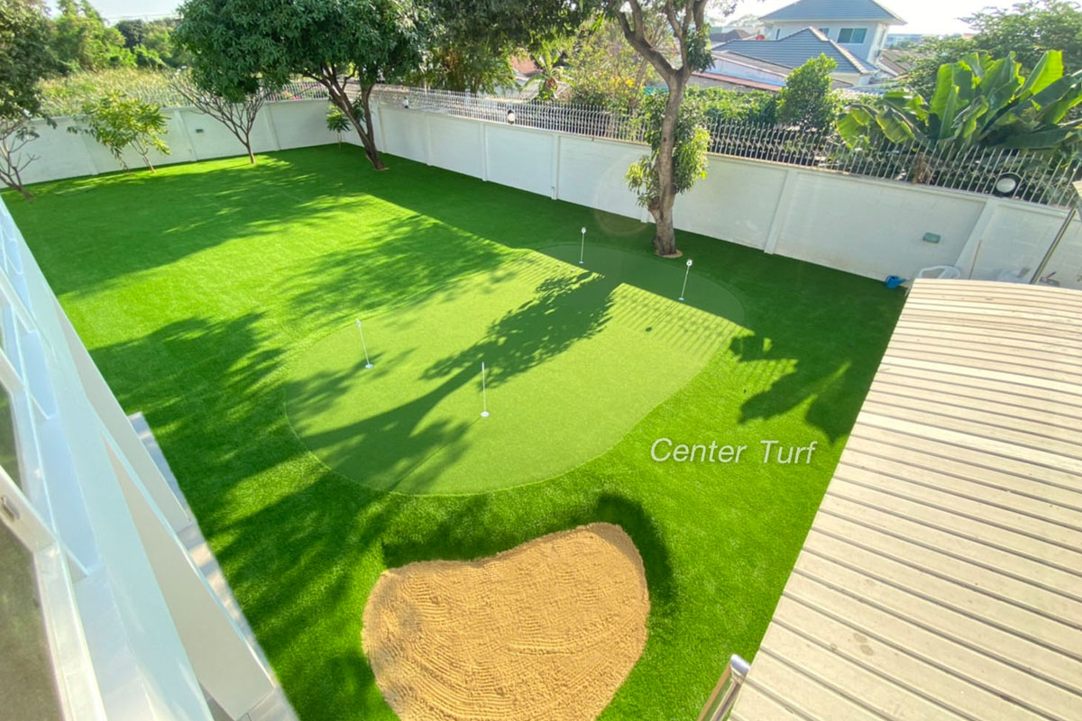 พัตติ้งกรีนหญ้าเทียมและจัดสวนหญ้าทียม @ซอยรามอินทรา35 กทม.