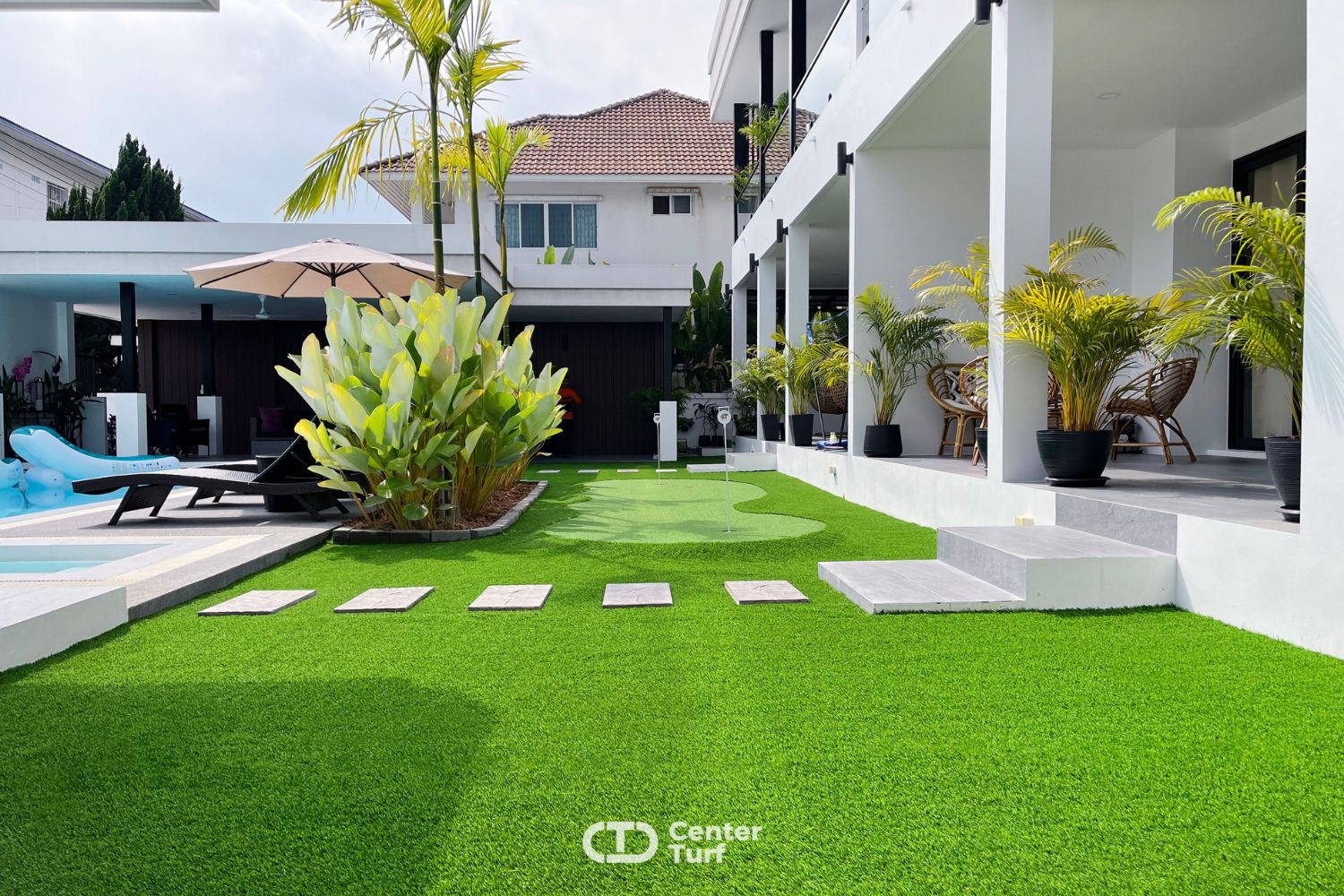 งานติดตั้ง Putting Green หญ้าเทียม @หมู่บ้านดลพร