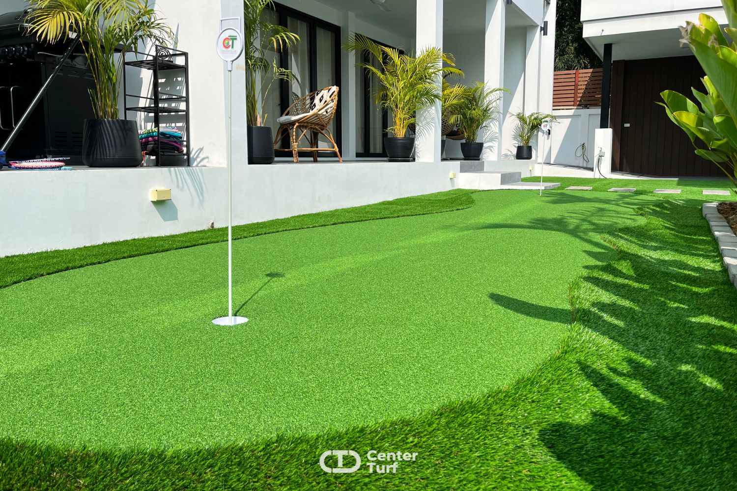 งานติดตั้ง Putting Green หญ้าเทียม @หมู่บ้านดลพร
