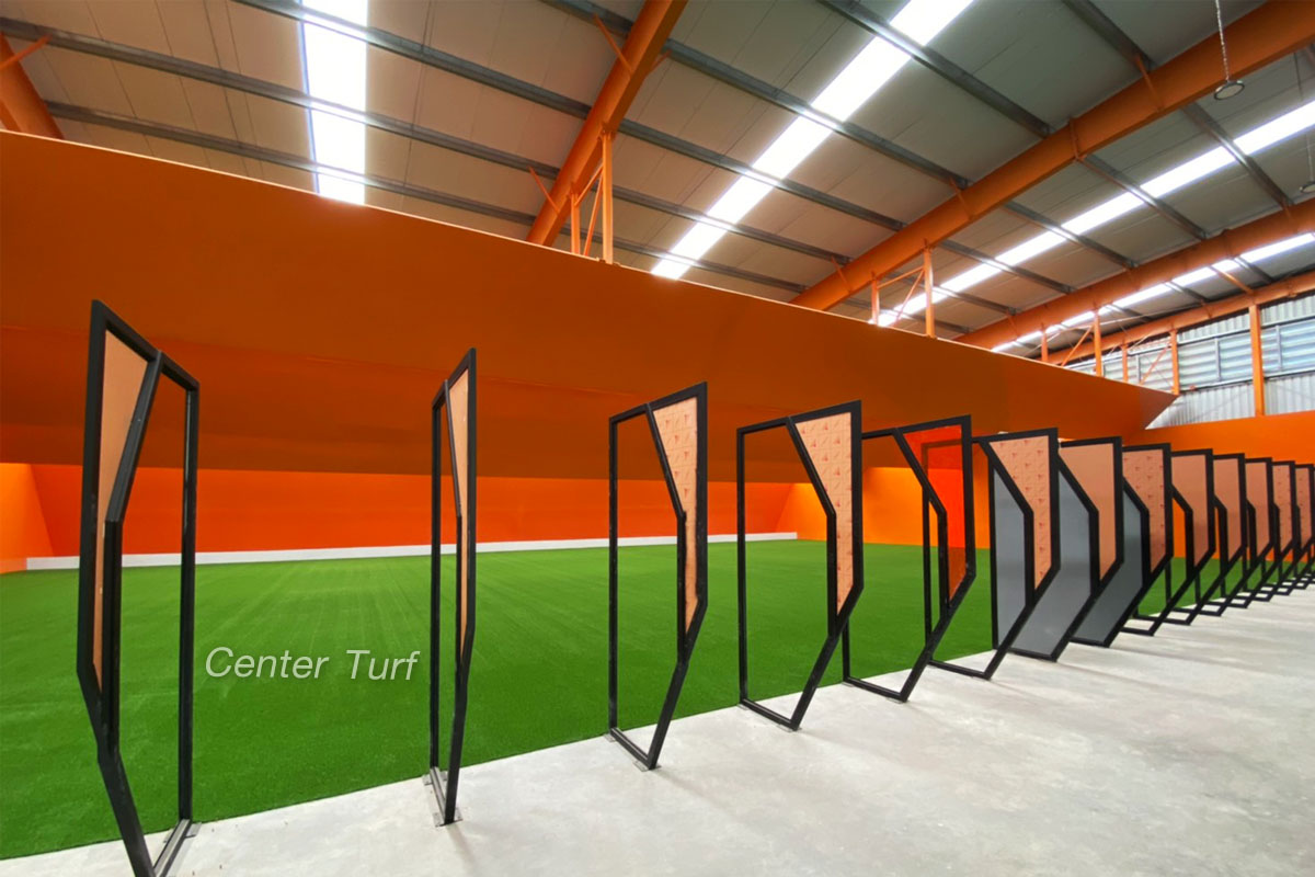 ติดตั้งหญ้าเทียมสนามยิงปืน @โกดังไอยรา