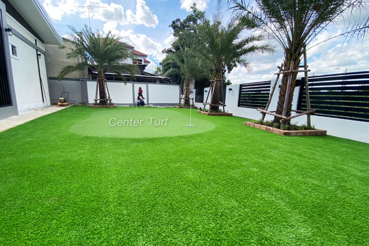 ติดตั้ง Putting Green หญ้าเทียม @บ้านพักส่วนตัวลูกค้า จ.นครปฐม