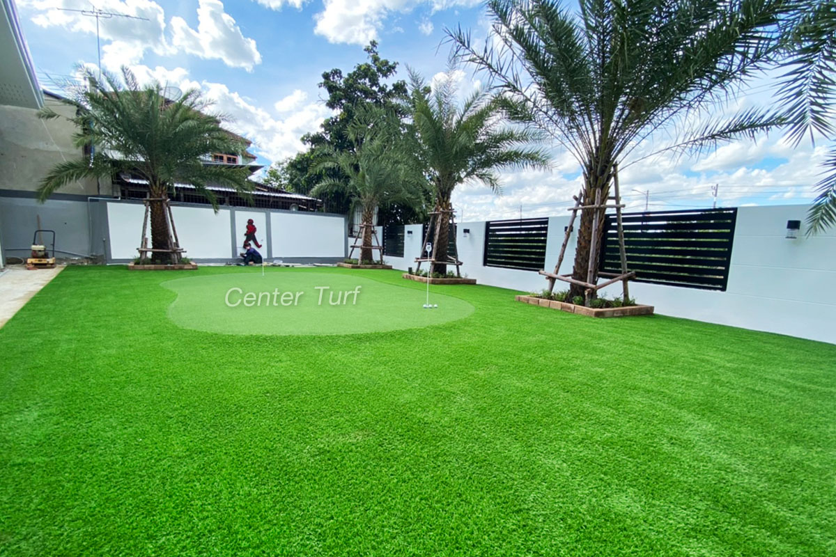 ติดตั้ง Putting Green หญ้าเทียม @บ้านพักส่วนตัวลูกค้า จ.นครปฐม