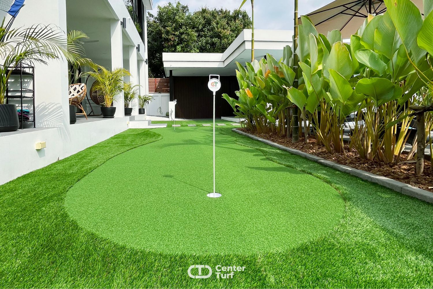 งานติดตั้ง Putting Green หญ้าเทียม @หมู่บ้านดลพร