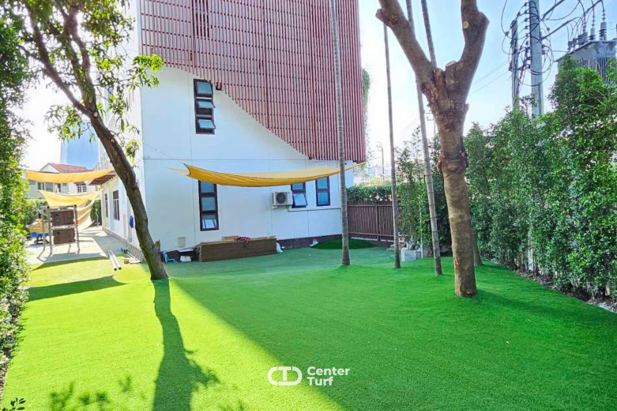 งานจัดสวนหญ้าเทียม @โรงเรียนอันวิดา