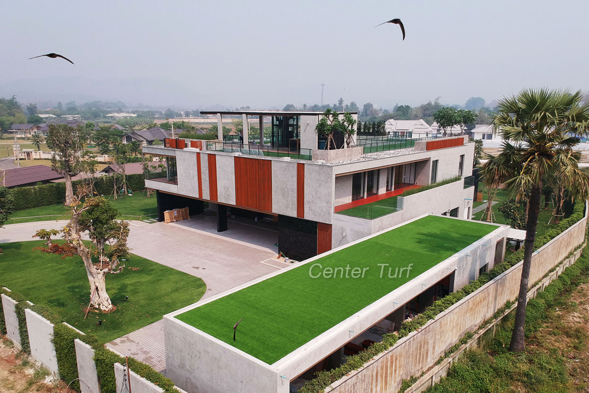 จัดสวนหญ้าเทียม ดาดฟ้า หลังคา ระเบียง ให้บ้านดูโมเดิร์น