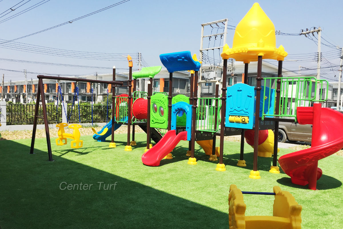 ติดตั้งหญ้าเทียมเด็กเล่นโครงการ The Palm Garden 6
